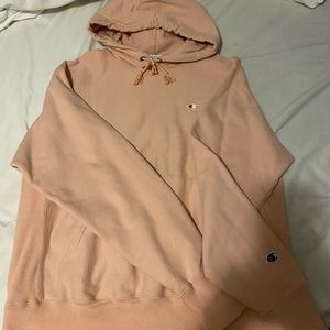 pink champion hoodie